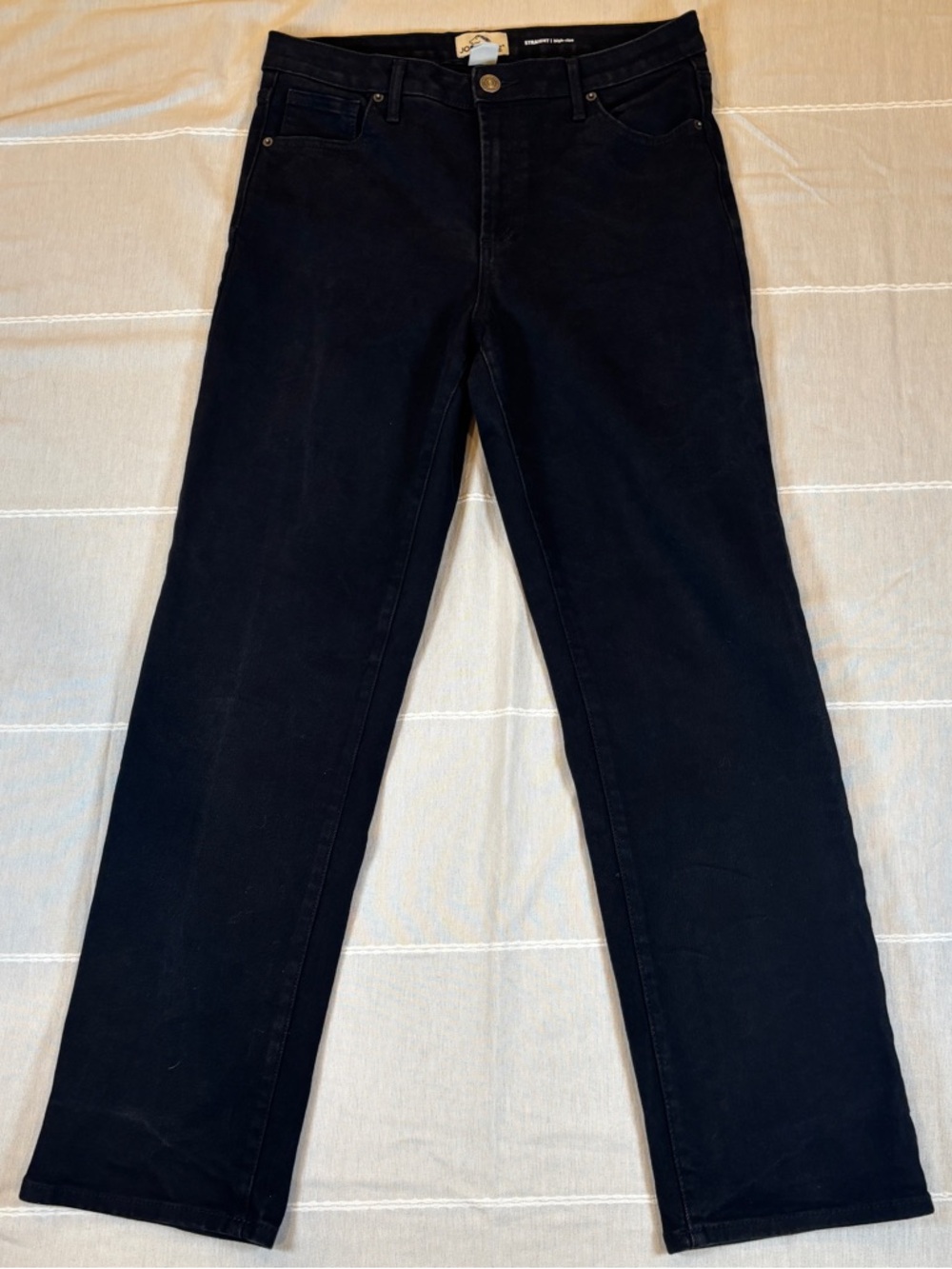 Jordache High Rise Straight Leg Jeans Black Size 10